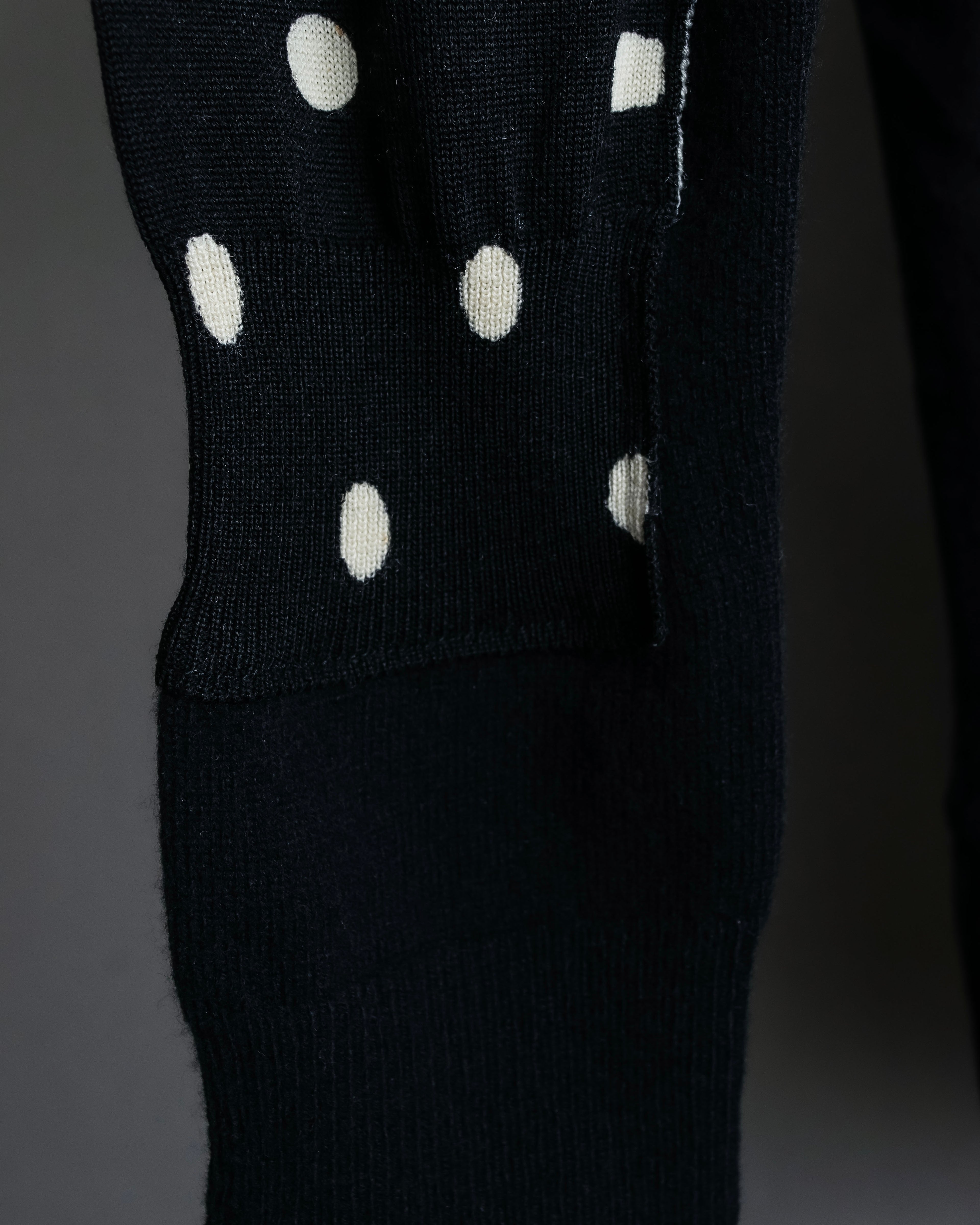 “Comme des Garçons Comme des Garçons“ Dot patterned wool knit cardigan