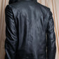 "HELMUT LANG"Boa switching shape leather zip-up jacket