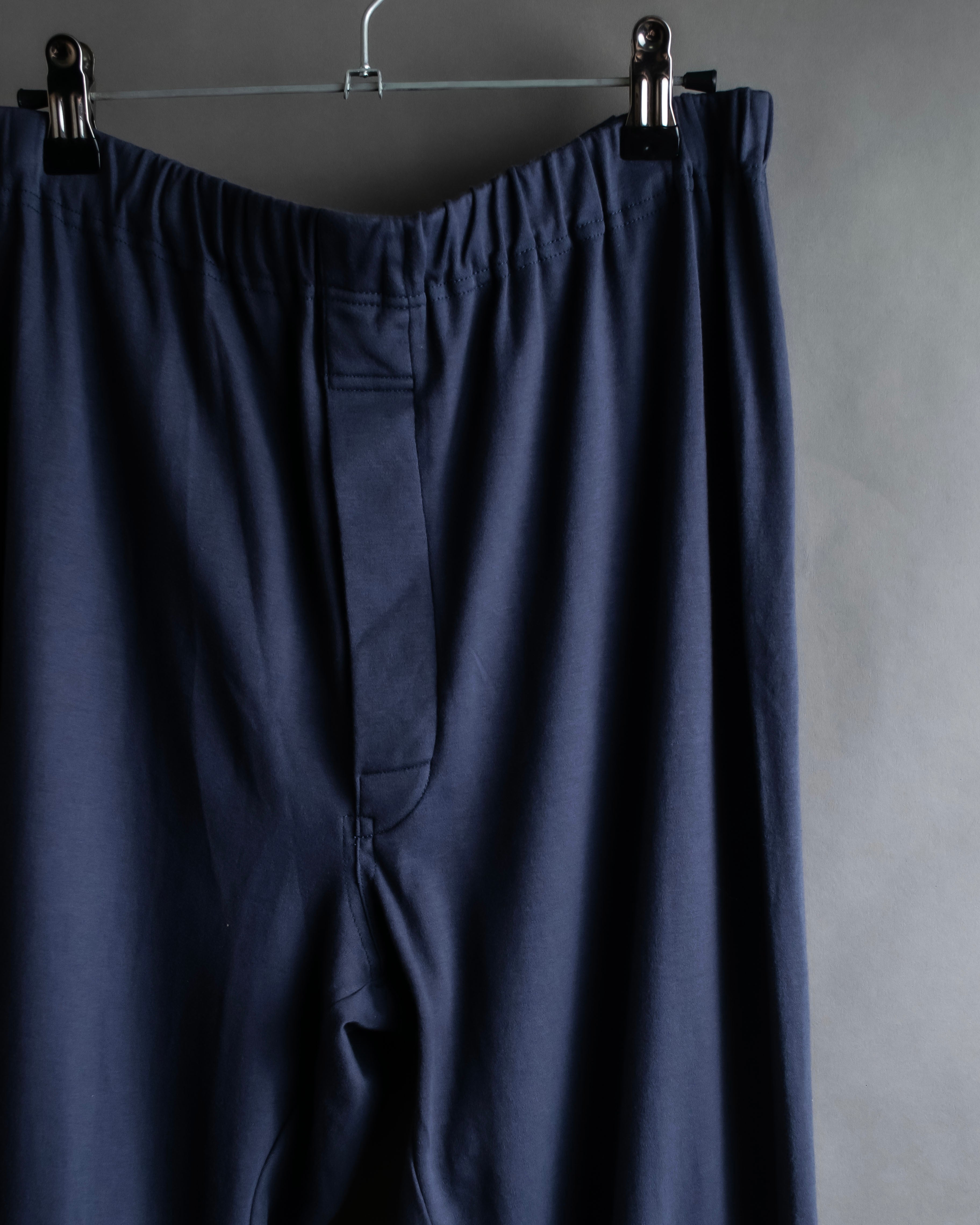 "CELINE" Piping design blue pajama set up