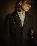 –SPECIAL– "Dior" 2024SS Embroidered grid-collar fly-front shirt