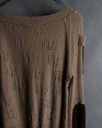 "Christian Dior" John Galliano period elbow patch knit