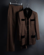 "FENDI" Velvet switching design herringbone set up