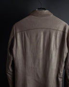 "ISAMU KATAYAMA" Dart-shaped deer leather shirt jacket