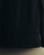 "CHANEL" 04AW Textured wool angora tweed zip jacket