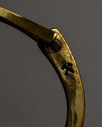 "STUDEBAKER" S-hook curved design gold brass bracelet