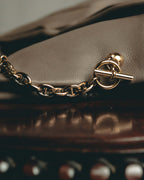 -SPECIAL- "Hermès" 20's Luxurious chain detailed lambskin leather gloves