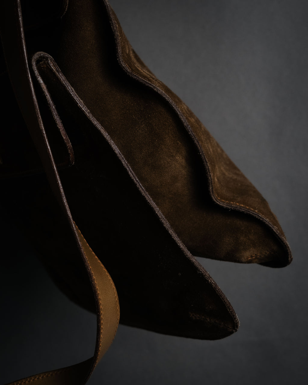 "GUCCI" 60’s-70’s suede and leather shoulder bag