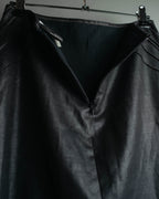 "JUNYA WATANABE COMME des GARÇONS" 00's Glossy raw hem flared long skirt