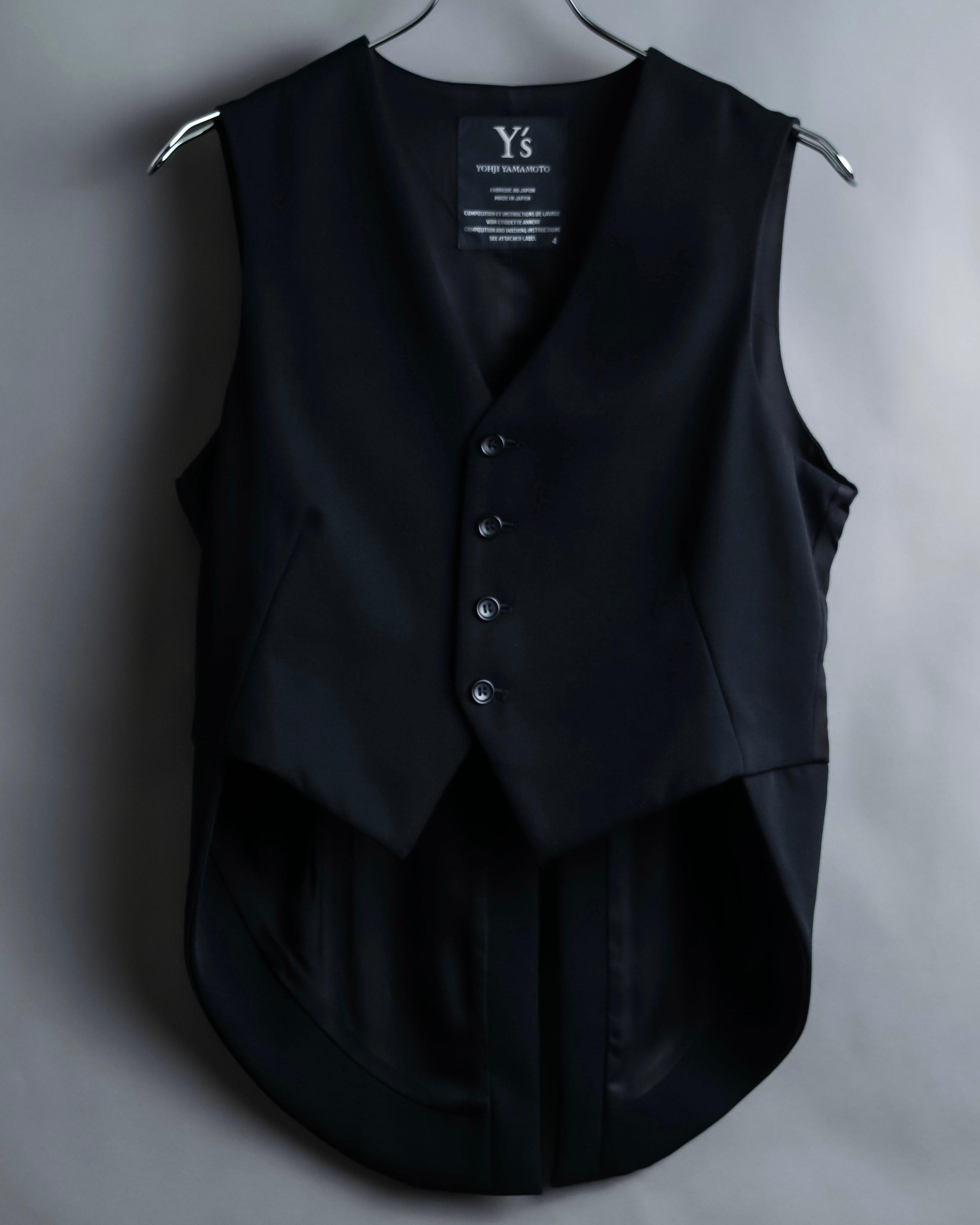 “Y‘s” Tail coat detailed vest