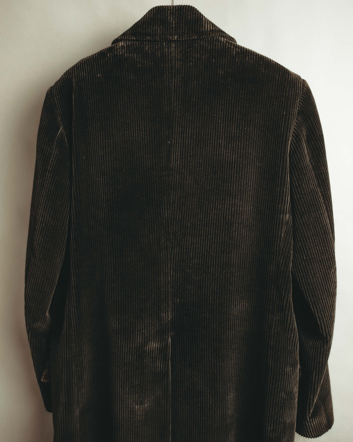 -SPECIAL- "GUCCI" 90's-00's Dark brown corduroy tailored chesterfield coat