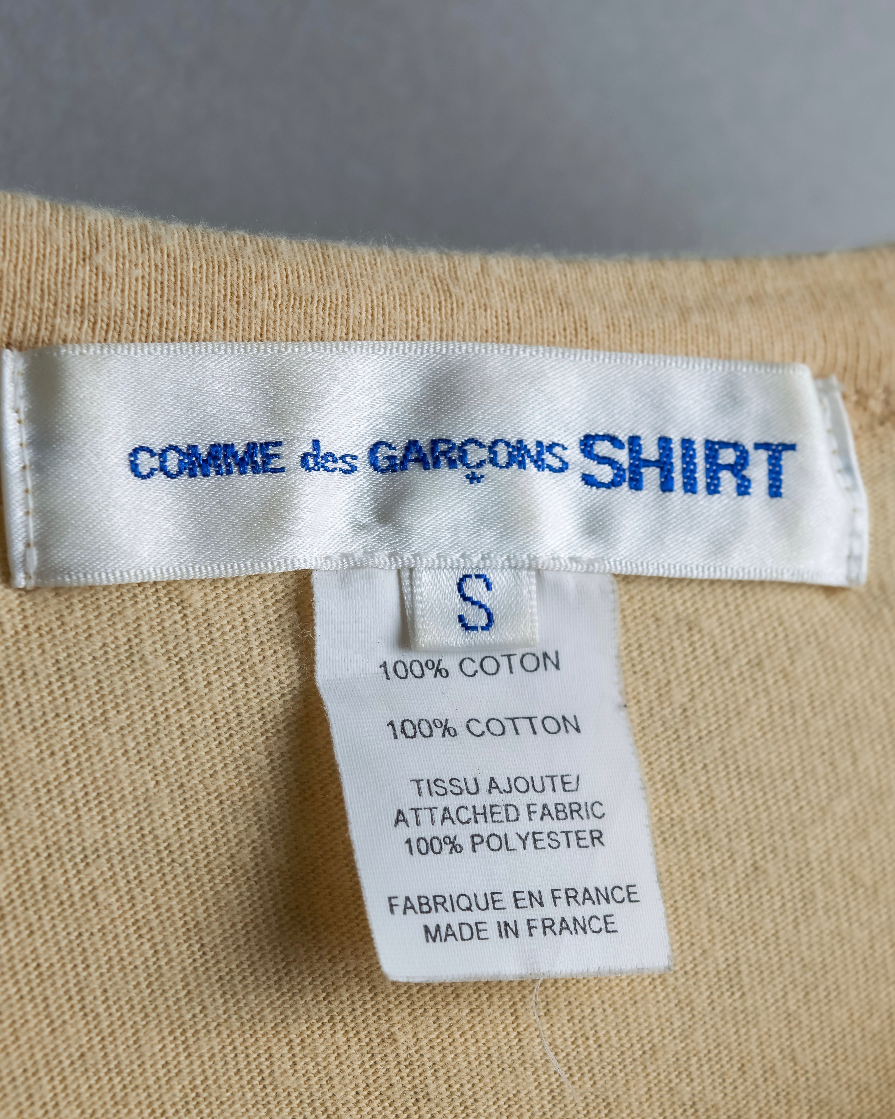 "COMME des GARCONS Shirt" Zip separate fabric detail long cut sew