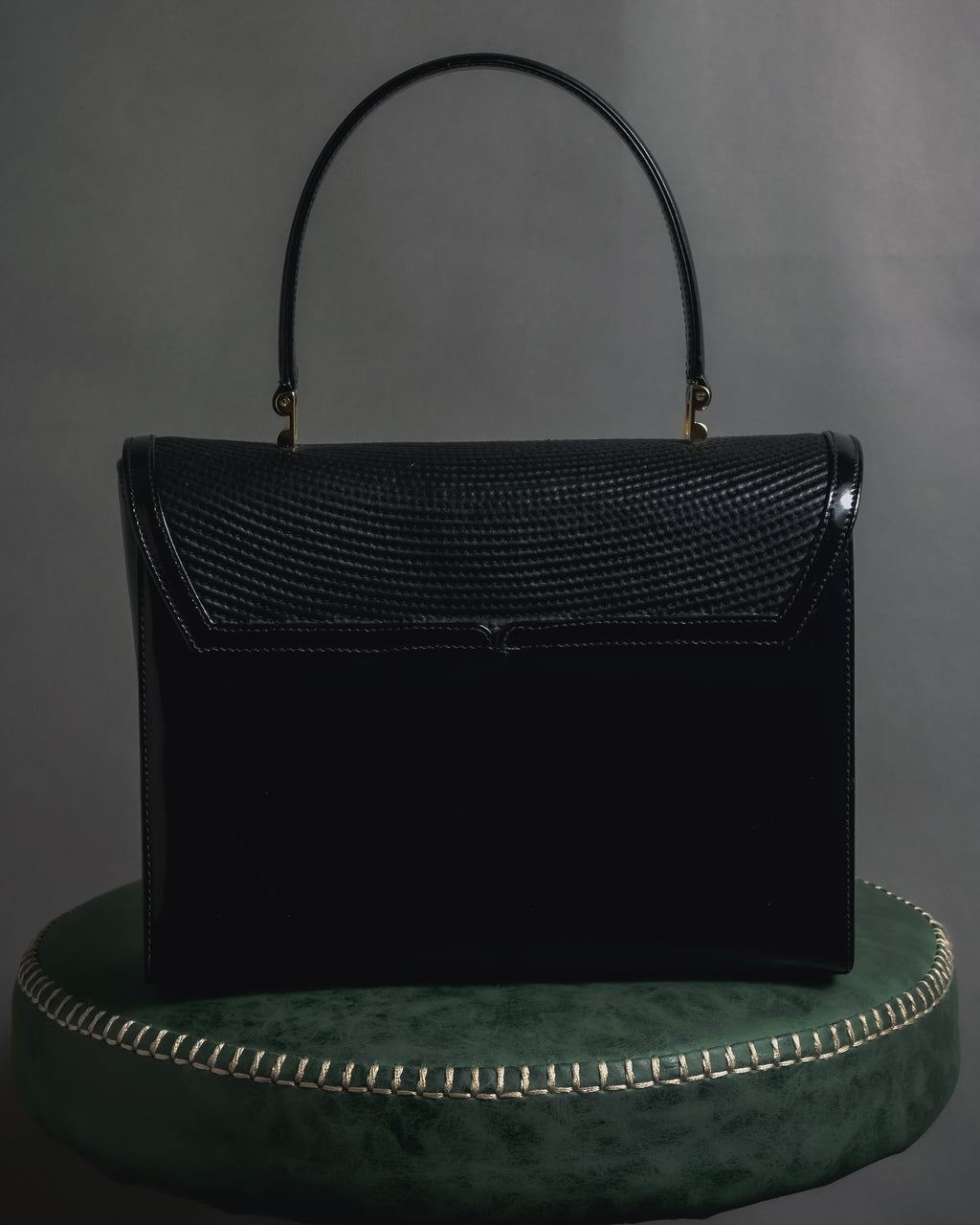 "Tiffany & Co." 80’s-90’s Structured ribbed leather top-handle bag