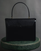 "Tiffany & Co." 80’s-90’s Structured ribbed leather top-handle bag