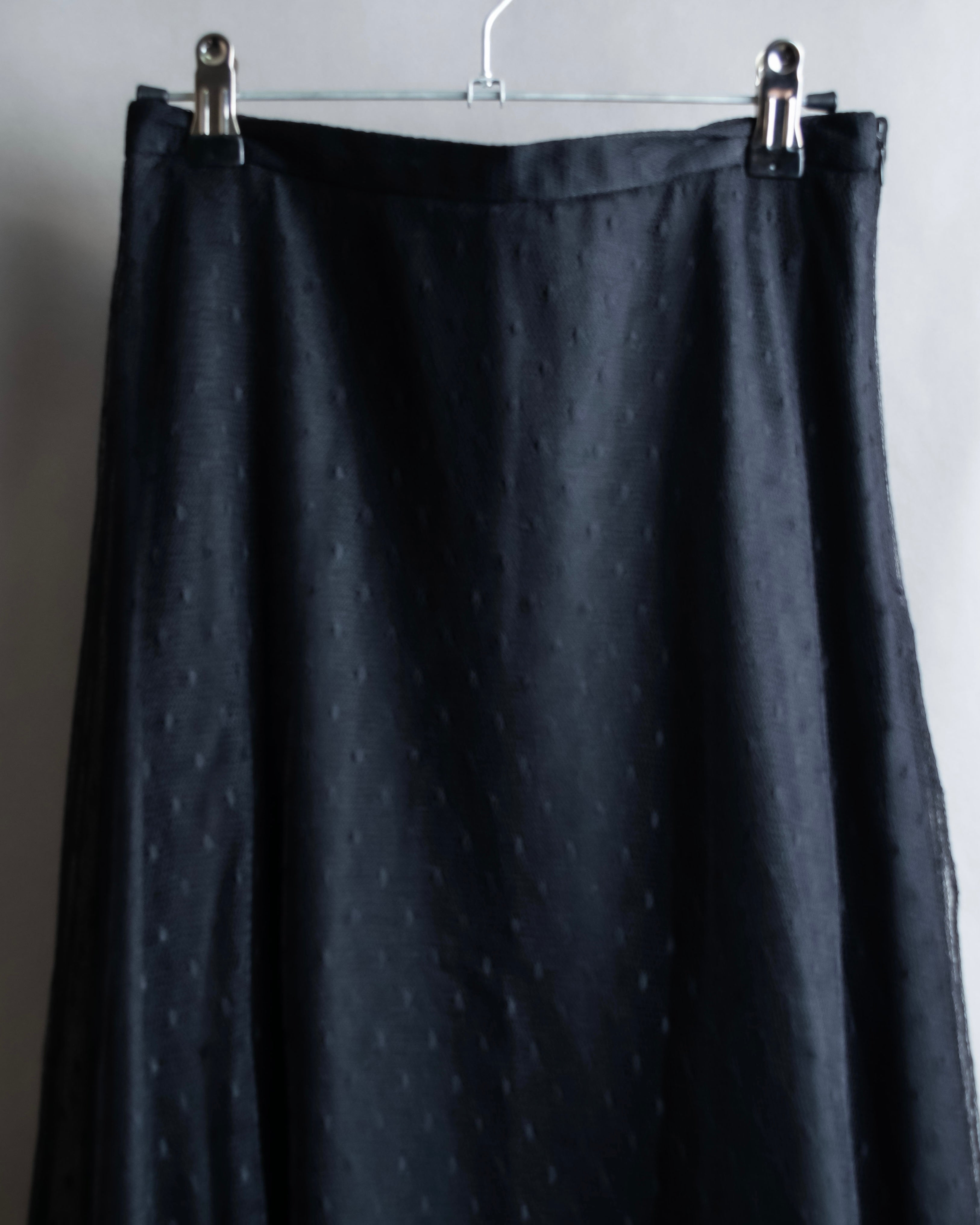 "RED VALENTINO" Polka dot pattern tulle flared skirt