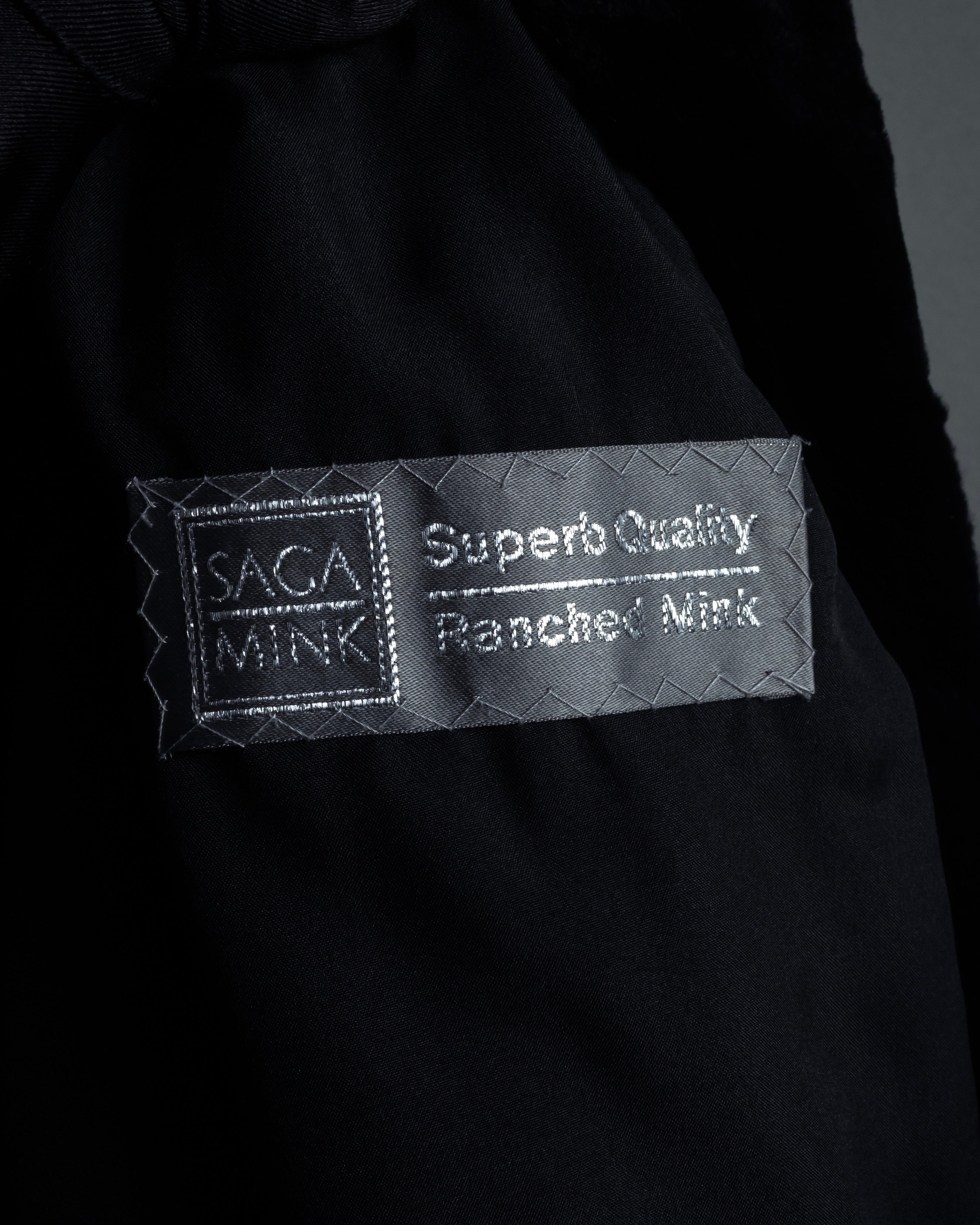 -SPECIAL- “VALENTINO” 1988–1992 SAGA Mink Shawl Collar Coat