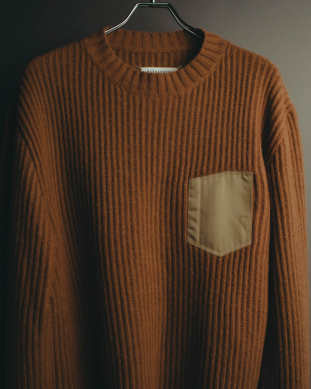 "Maison Margiela" 2021AW Textured ribbed crewneck sweater