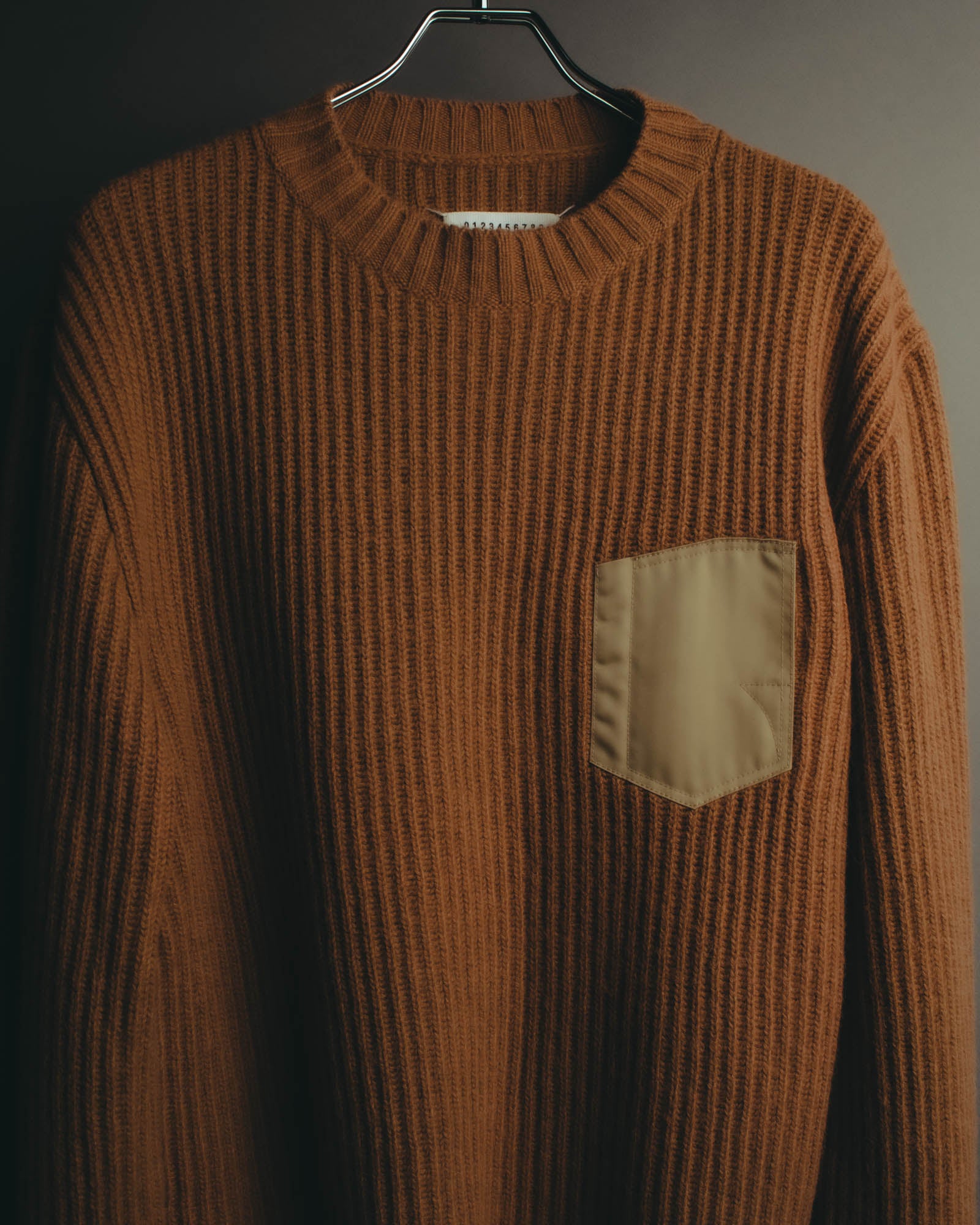 "Maison Margiela" 2021AW Textured ribbed crewneck sweater