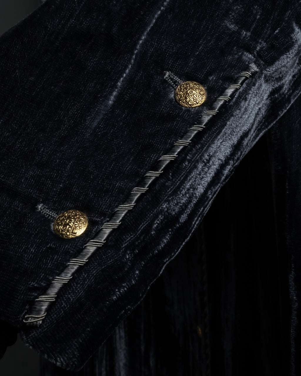 -SPECIAL- "CHANEL" 90's-00's Crushed velvet long dress