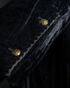 -SPECIAL- "CHANEL" 90's-00's Crushed velvet long dress