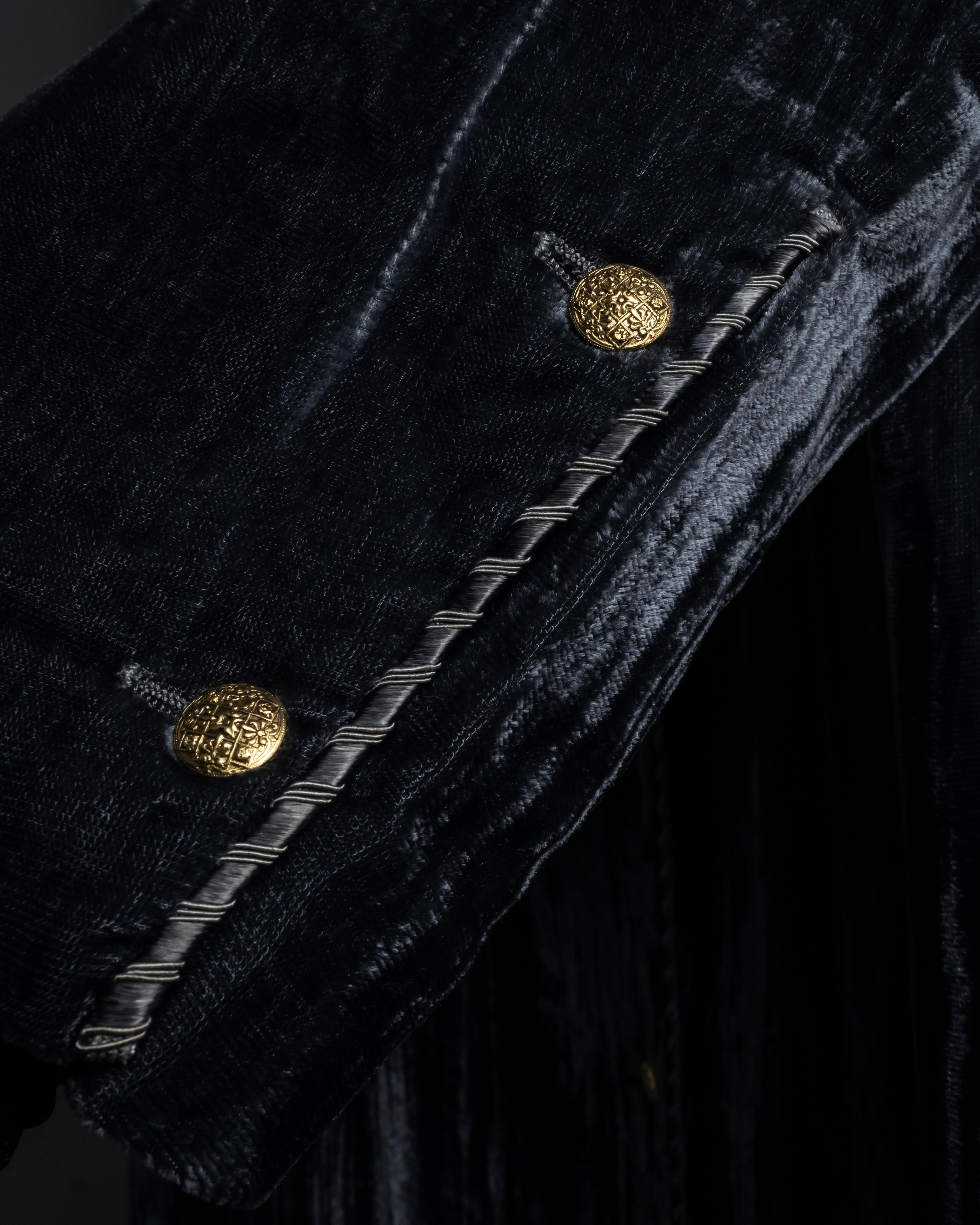 -SPECIAL- "CHANEL" 90's-00's Crushed velvet long dress