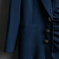 "Christian Dior" Asymmetrical gathered design tailored jacket