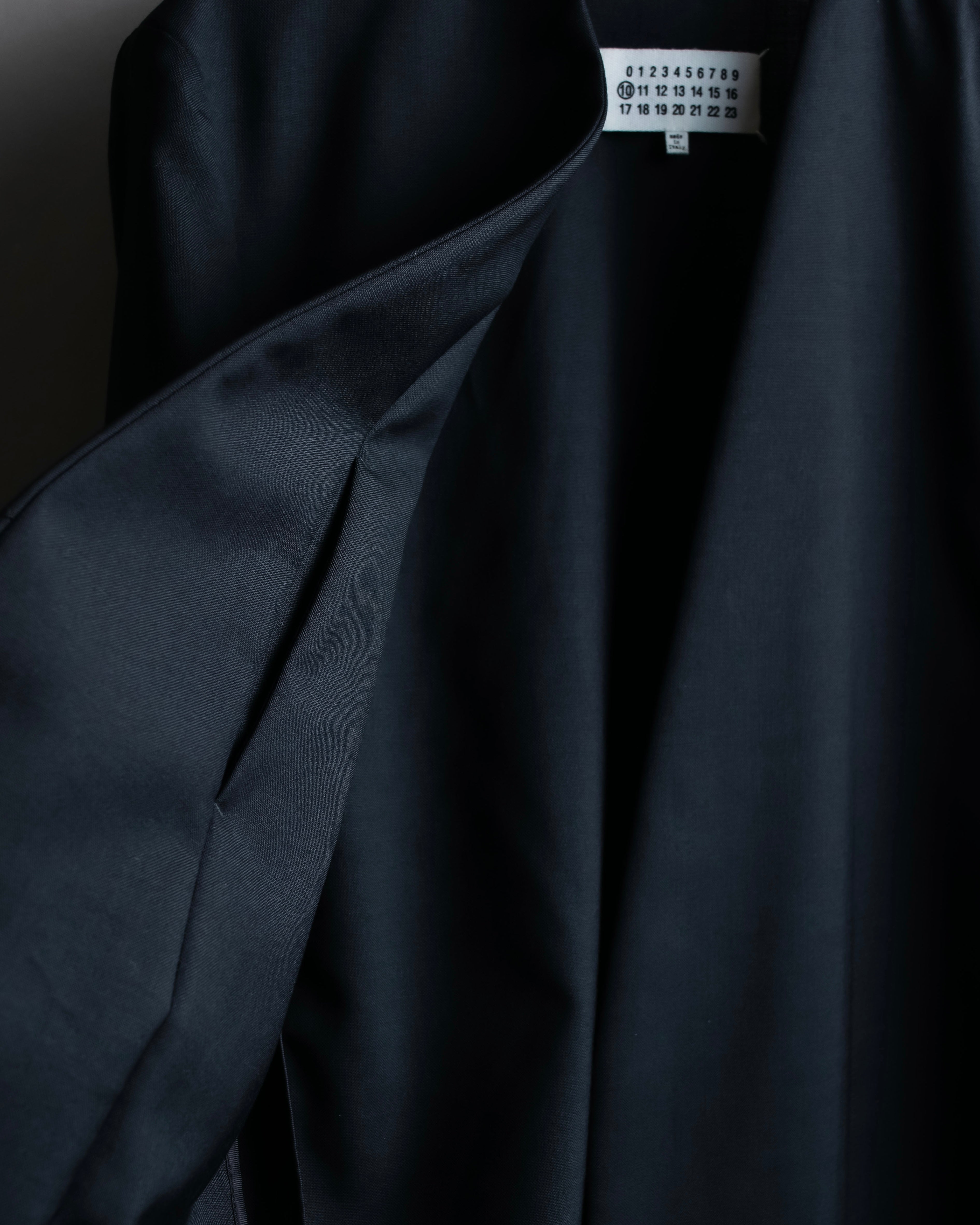 "MAISON MARGIELA" 20AW No-collar design wool tailored jacket