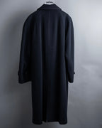 "BURBERRYS" High density wool stand collar coat