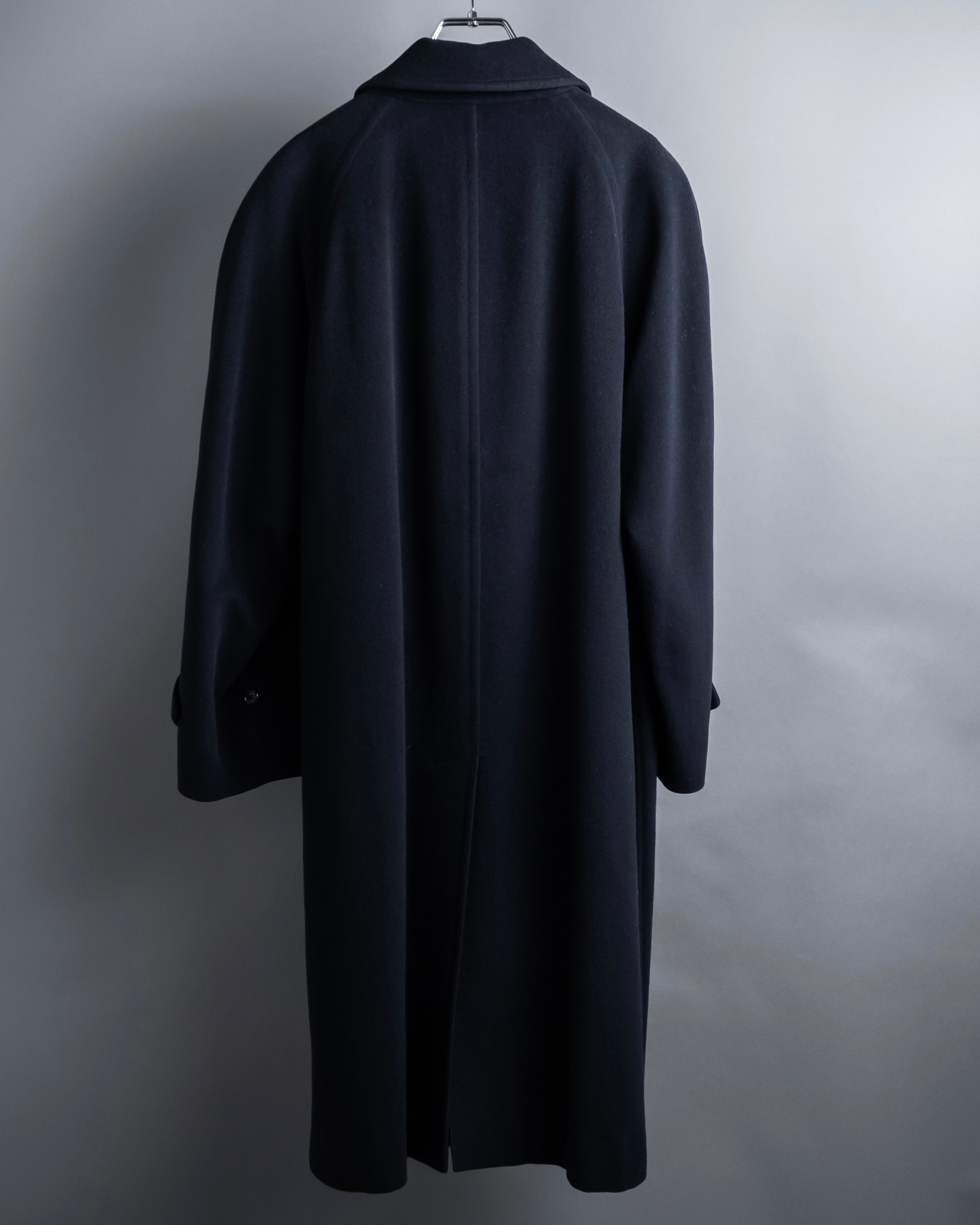 "BURBERRYS" High density wool stand collar coat