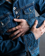 “D&amp;G” Tweed attached bijou button denim jacket