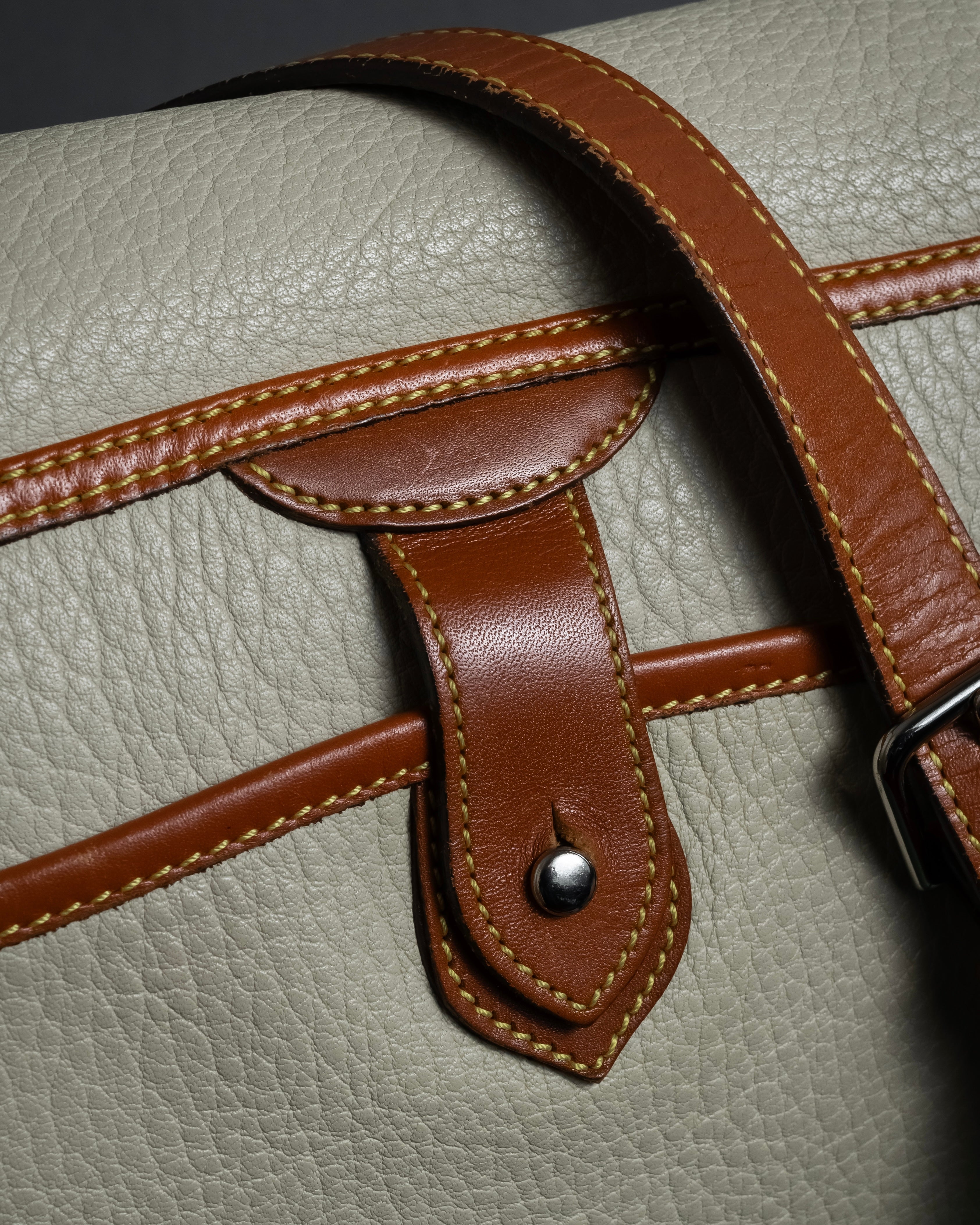 "Dooney & Bourke" Patch front design Two-tone leather shoulder bag