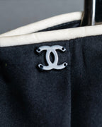 “CHANEL” Designed hem silk flare pants