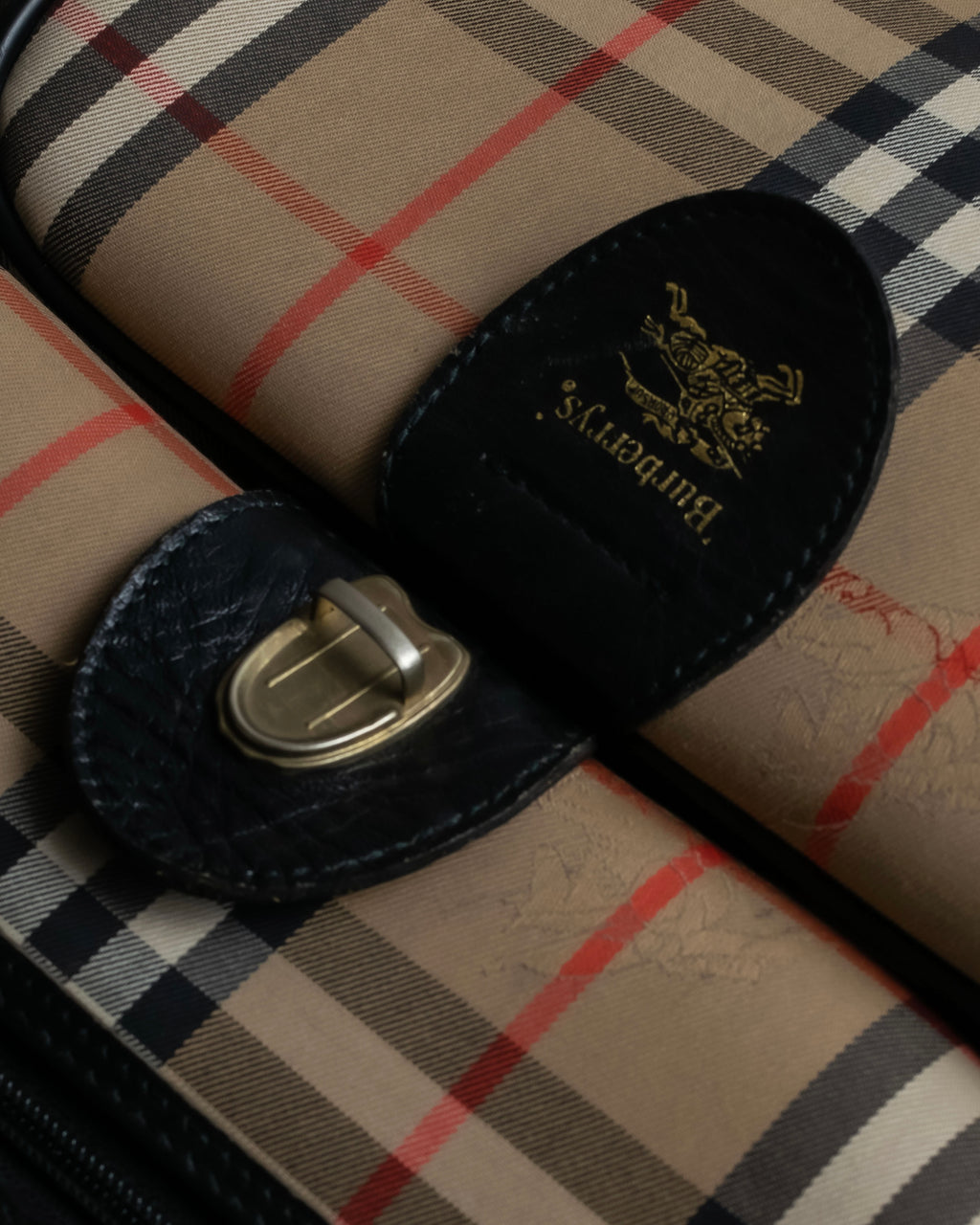 "BURBERRYS" Nova check canvas boston bag