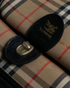 "BURBERRYS" Nova check canvas boston bag