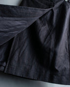 "CHANEL" Shadow stripe midi wrap skirt