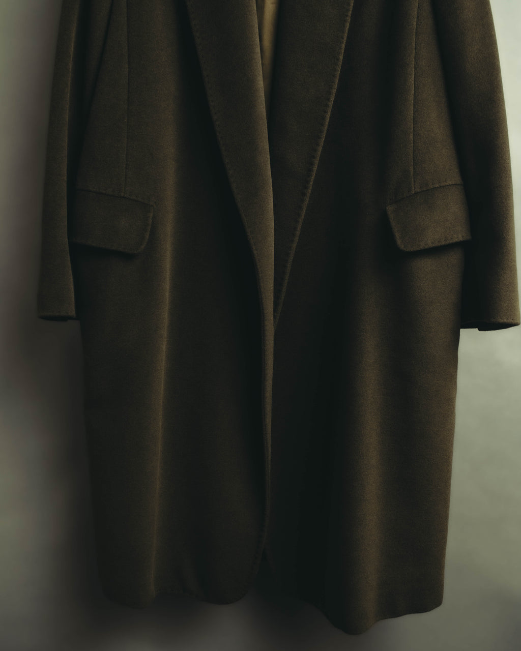 “Max Mara” 00’s Belted angora blend long coat