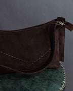 "Salvatore Ferragamo" Sharp form leather combination bag