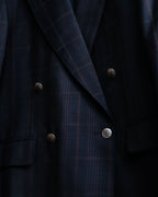 "BURBERRYS" Micro check pattern metal button blazer
