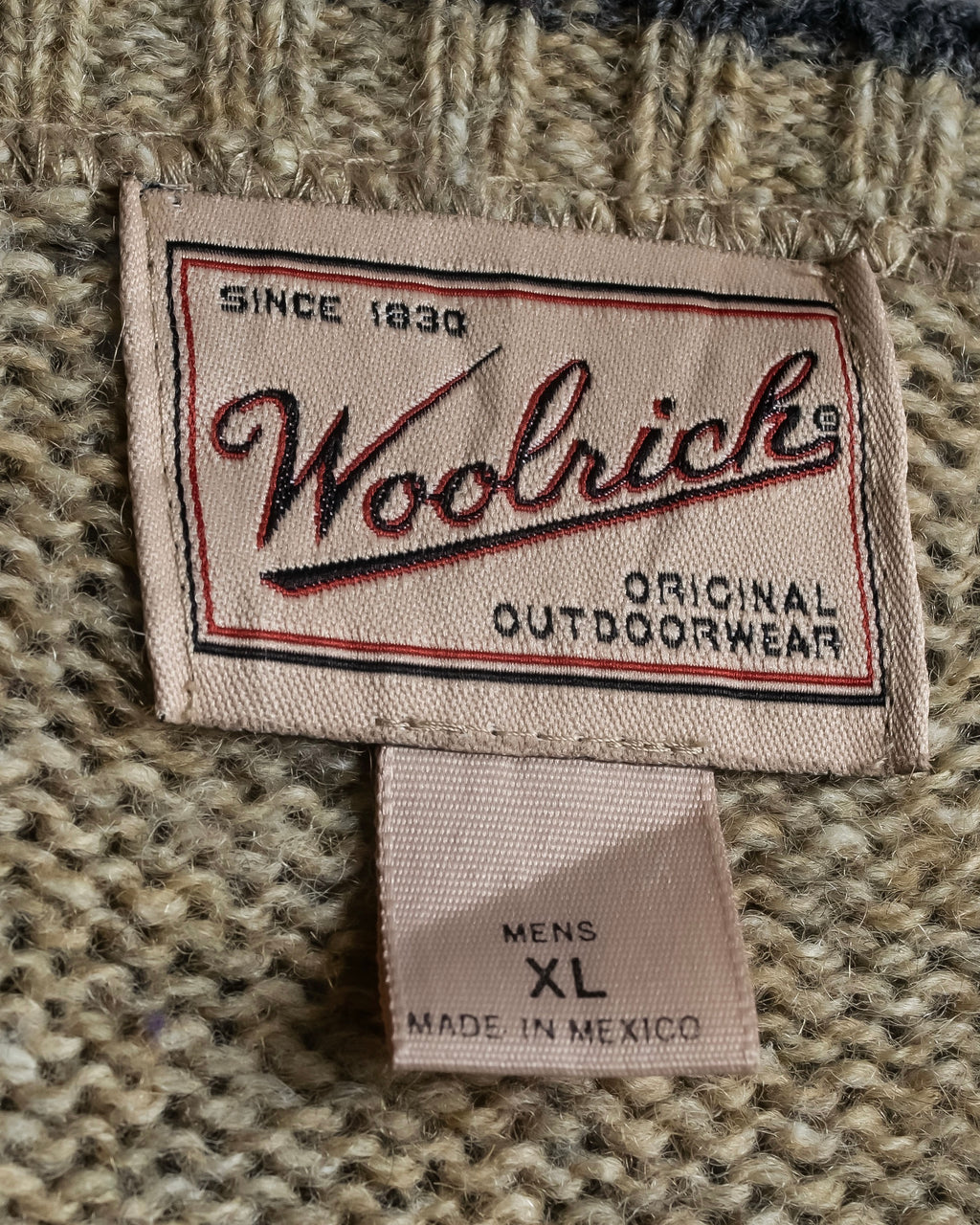 "Vintage oversized ribbed V-neck knit pullover"