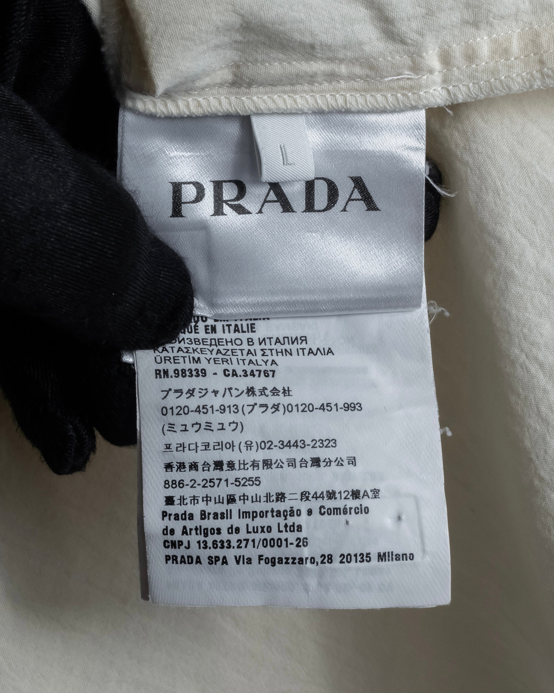 "PRADA" 22SS Sea fable motif print oversized shirt