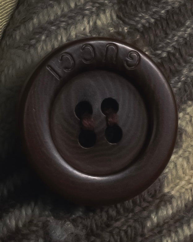 "GUCCI" 80’s checked wool shawl collar jacket