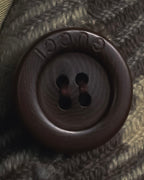 "GUCCI" 80’s checked wool shawl collar jacket