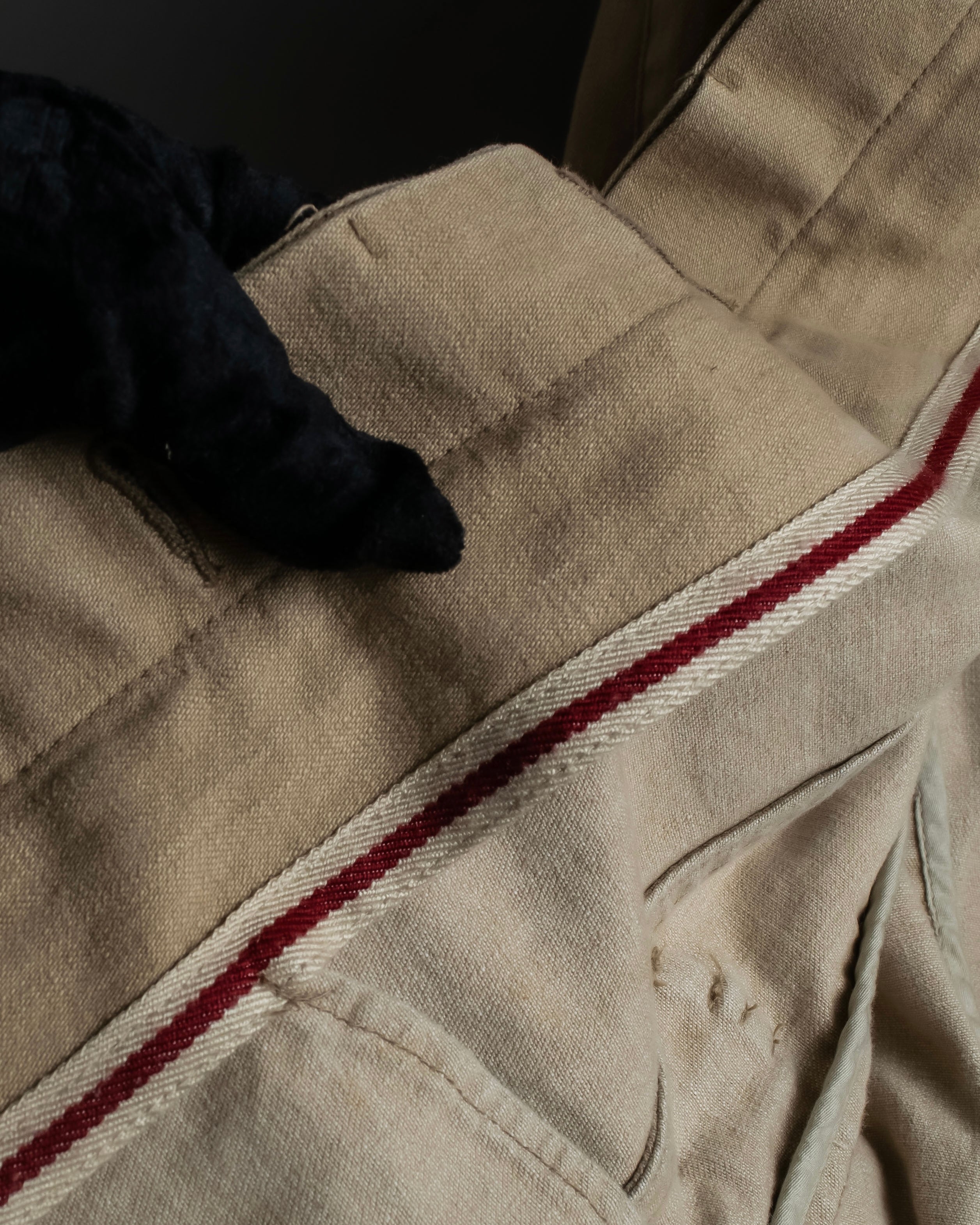 "BURBERRY" Selvedge denim trench detail jacket