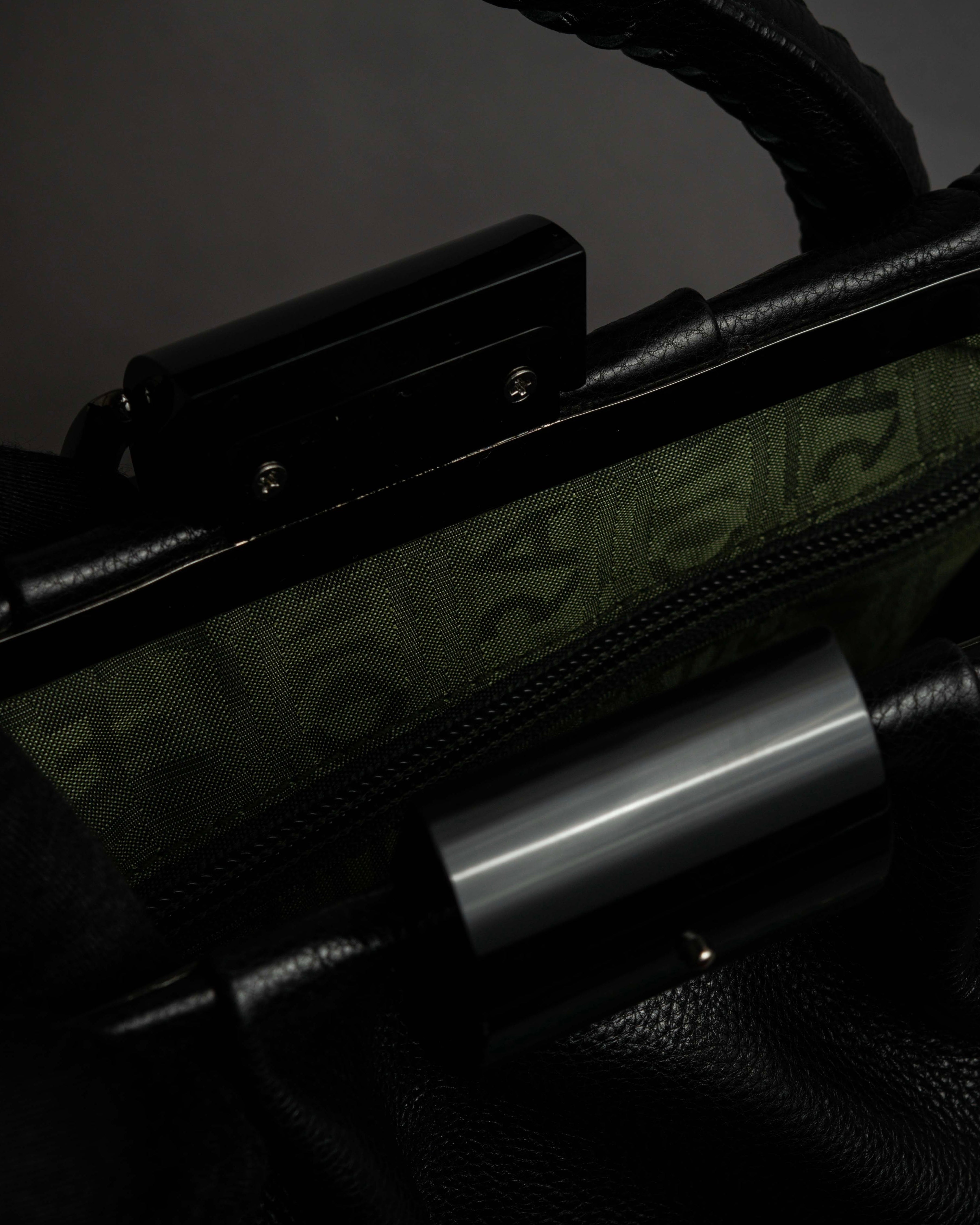 "Salvatore Ferragamo" Draping design lace-up detail leather bag