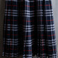 "BURBERRYS" Nova check pattern belted cropped quilted skirt