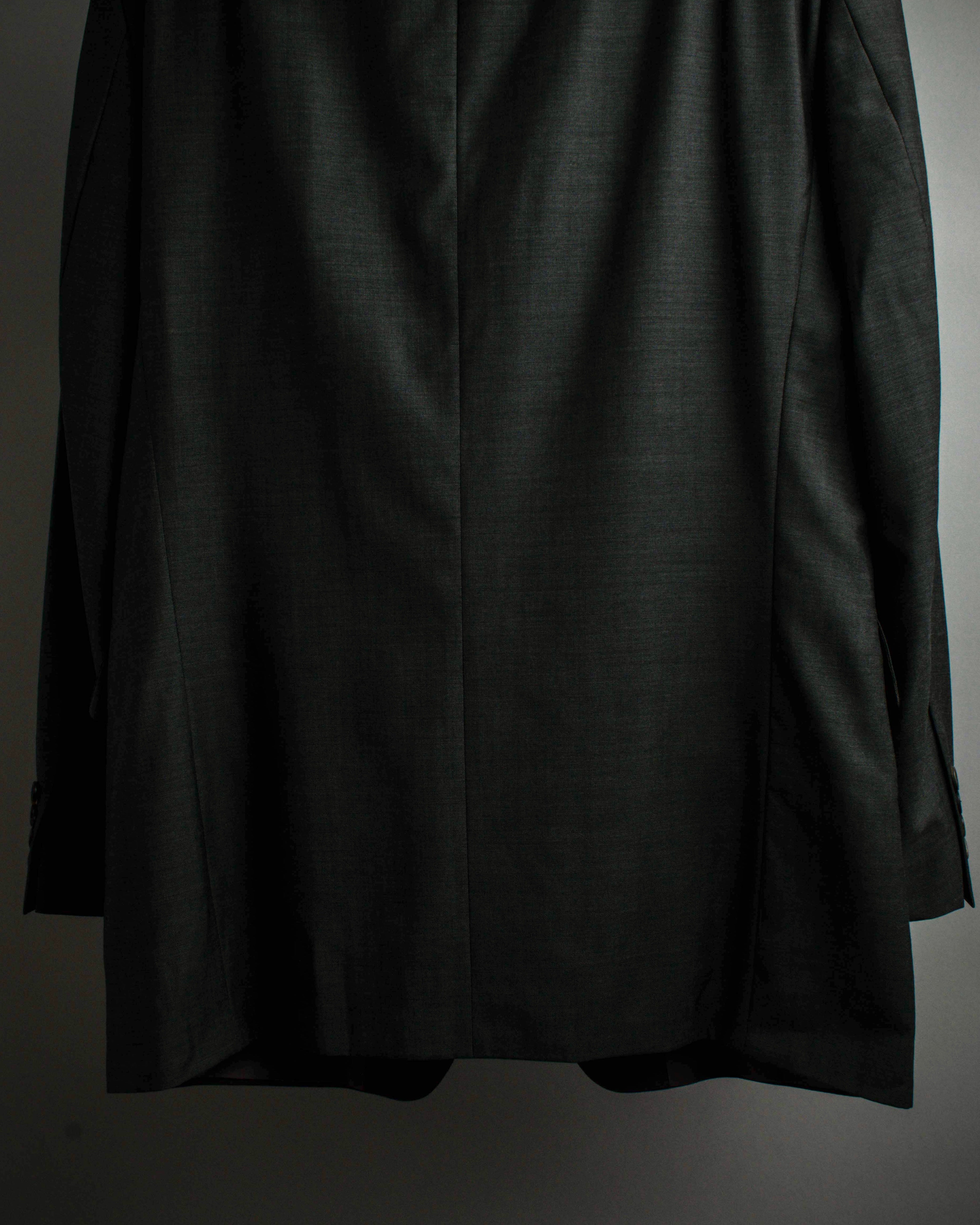 "HUGO BOSS" Fine-gauge wool khaki gray set up