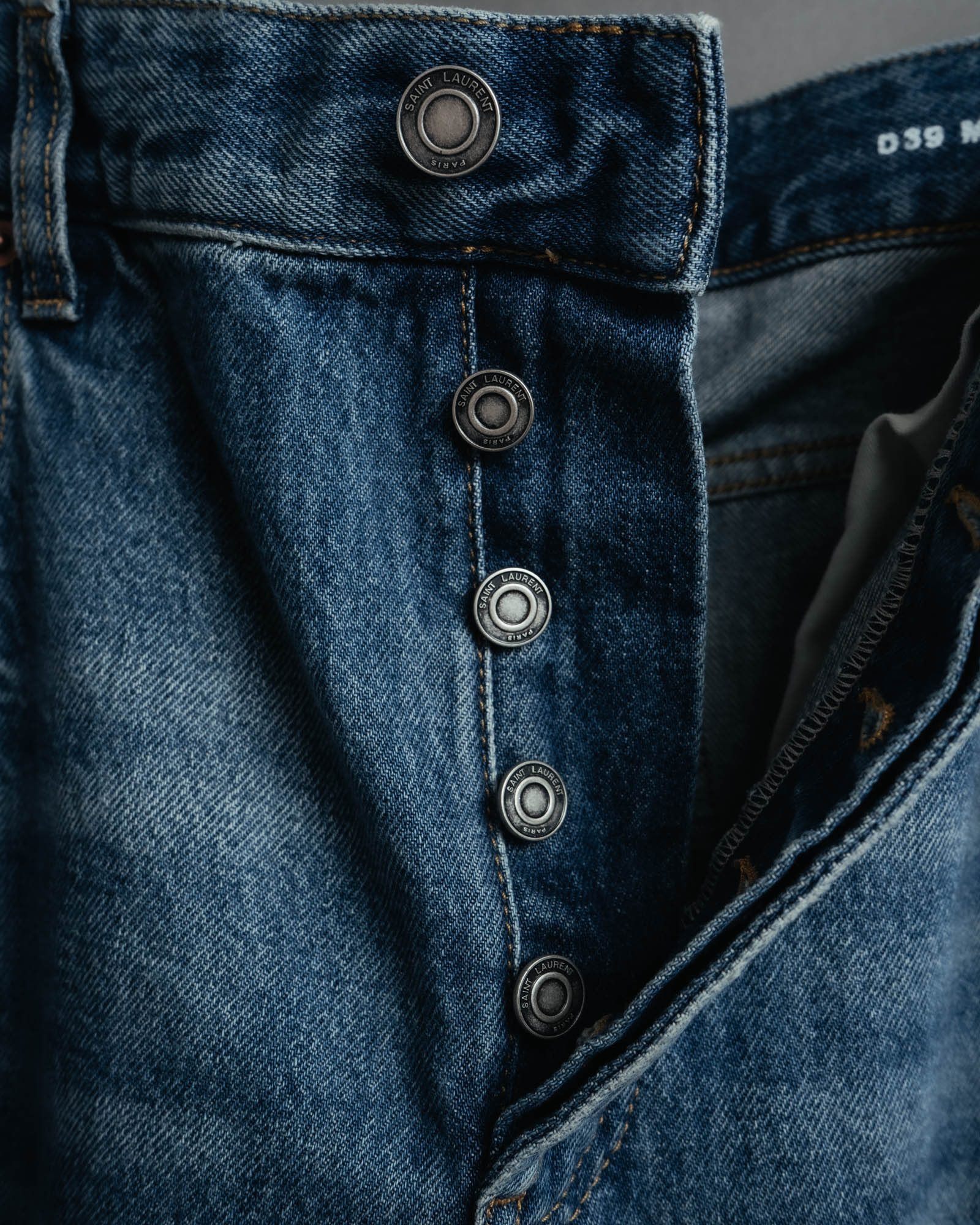 -SPECIAL- “SAINT LAURENT” 2023’s Long extreme baggy faded denim jeans
