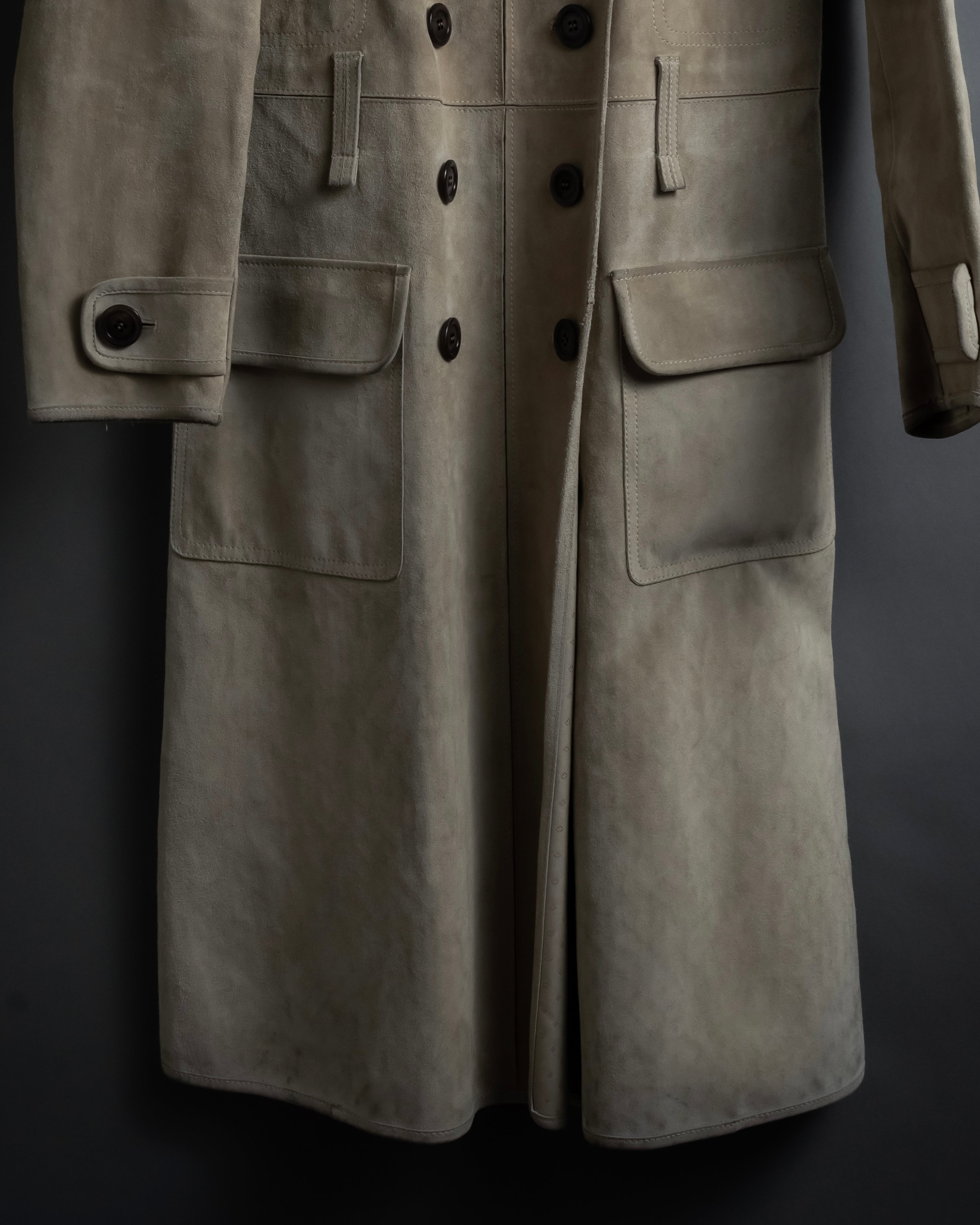 "LOUIS VUITTON" 00's Marc Jacobs period double-breasted suede coat