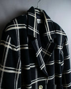 "Christian Dior Large check pattern tailored coat
