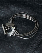 "Ferragamo" Gancini motif five row bracelet