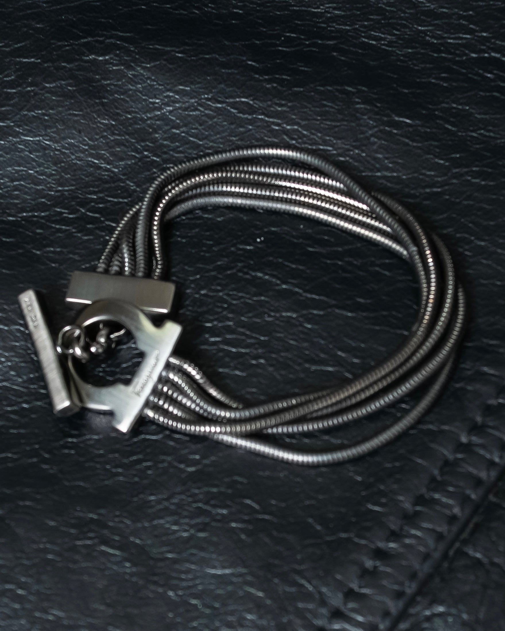 "Ferragamo" Gancini motif five row bracelet